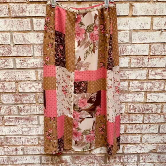Emma James reversible patchwork/floral skirt size 10P - Picture 2 of 13
